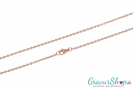 Edelstahl Ankerkette 2 mm rosegold Karabinerverschluss