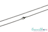 Edelstahl Ankerkette 2 mm schwarz Karabinerverschluss