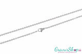 Edelstahl Ankerkette 2 mm silber Karabinerverschluss