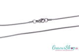 Edelstahl Schlangenkette 1,5 mm 3 Längen Karabinerverschluss