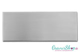 Edelstahlschild 200x100 mm mit Gravur selbstklebend