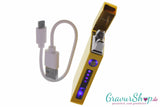 USB X Lichtbogen-Feuerzeug gold mit Ladekabel