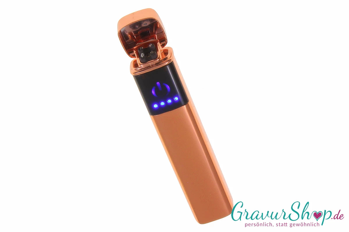 USB Feuerzeug rosegold mit Gravur