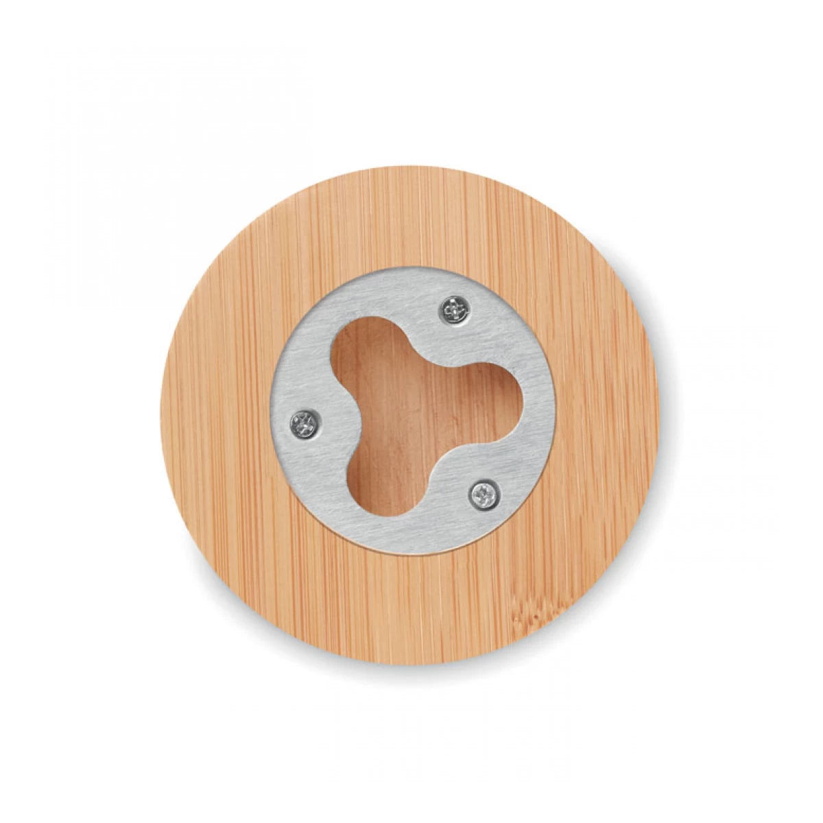 Runder Holz Flaschenöffner mit Gravur | Frei gestalten | Personalisierbar mit Text + Motiven