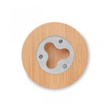 Runder Holz Flaschenöffner mit Gravur | Frei gestalten | Personalisierbar mit Text + Motiven