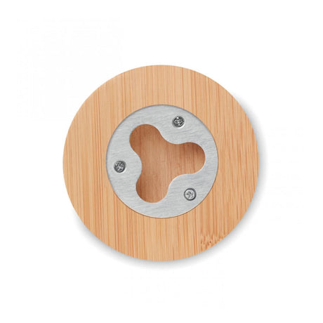 Runder Holz Flaschenöffner mit Gravur | Frei gestalten | Personalisierbar mit Text + Motiven