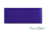 Glasschild in Blau B mit Lasergravur