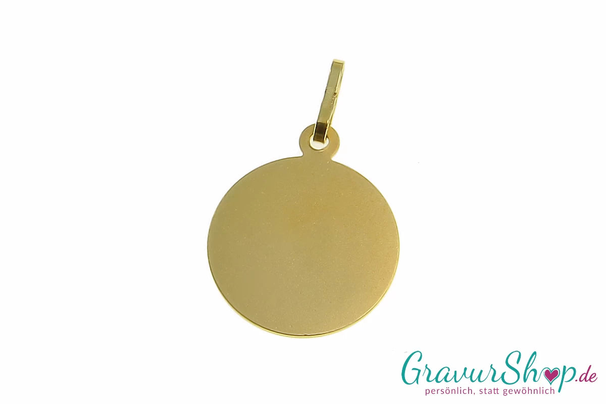 333er Gold Kinderanhänger mit Gravur