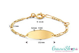 Gold 333 Kinderarmband 2 Längen mit Gravur