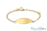 Anker Gold Kinderarmband 2 Längen mit Gravur
