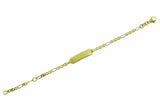 Gold Kinderarmband Karabinerverschluss mit Gravur