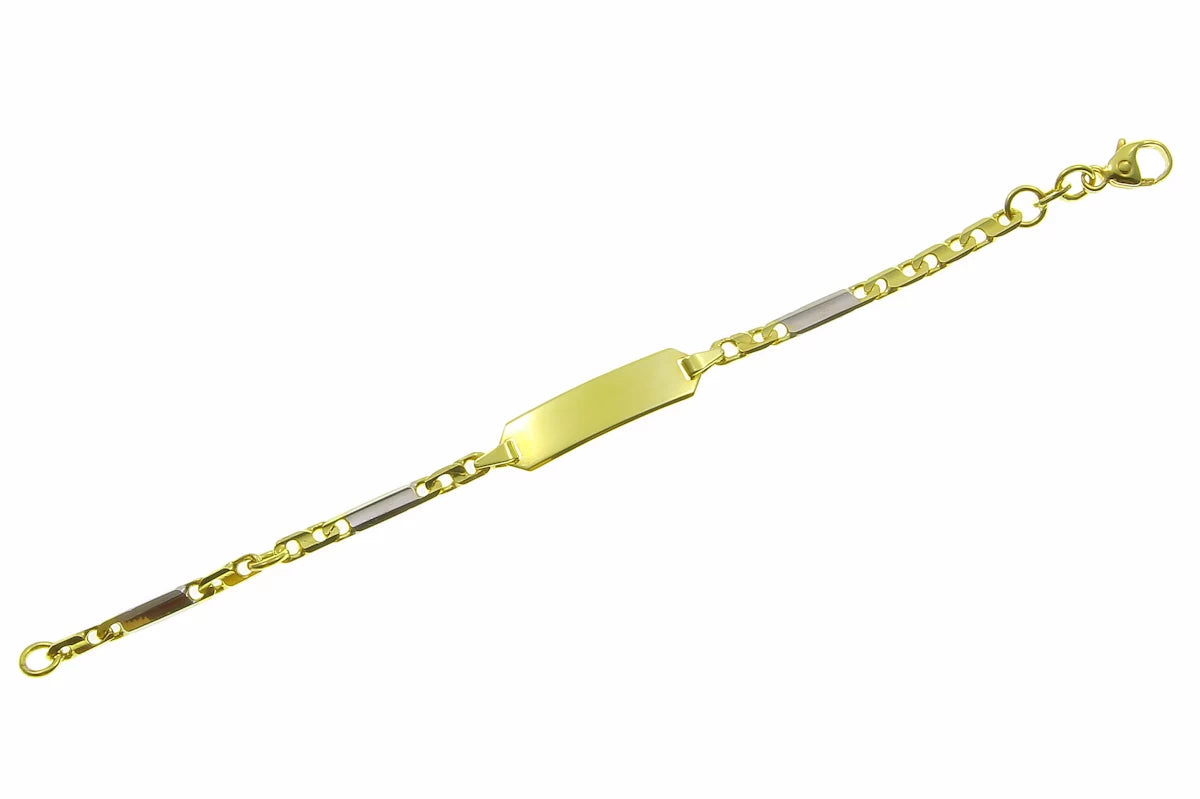 Gold Kinderarmband 2 Längen mit individueller Gravur
