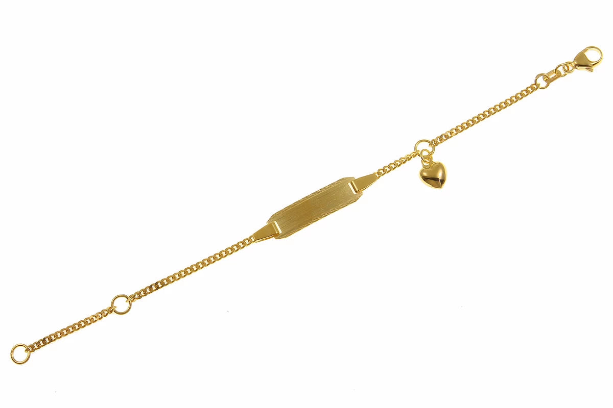 Gold Kinderarmband 11 - 13 cm mit Gravur