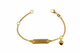 Gold Kinderarmband 11 - 13 cm mit Gravur