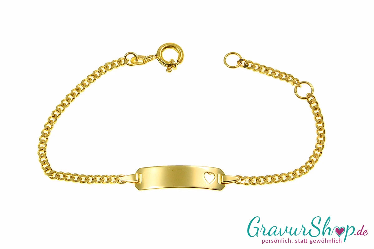 333/000 Gold Kinderarmband zum gravieren