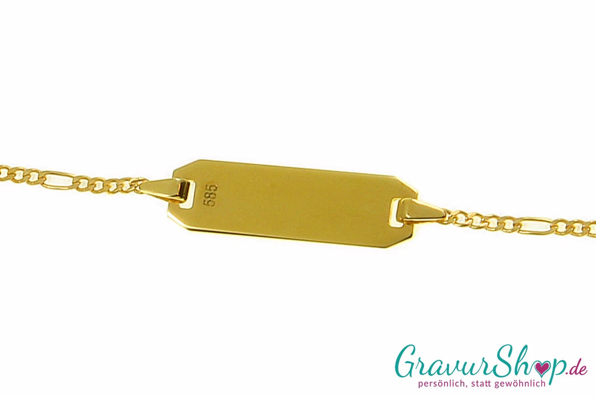 585/000 Gold Kinderarmband zum gravieren