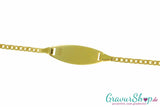 Gold Kinder Schildarmband zum personalisieren