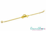 333/000 Gold ID - Schild Kinderarmband Auto gravieren