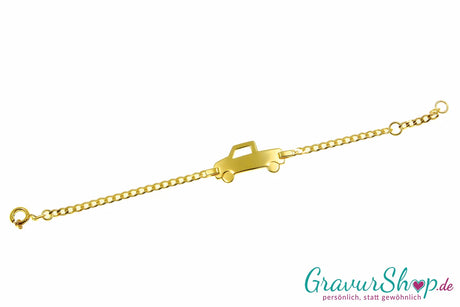 333er Gold Kinderarmband Auto gravieren