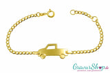 333/000 Gold Kinderarmband Auto gravieren
