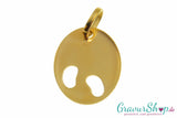 14 Karat Goldanhänger oval mit Gravur