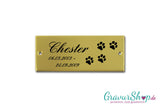 Grabschild für Tiere 01 Messing mit Lasergravur