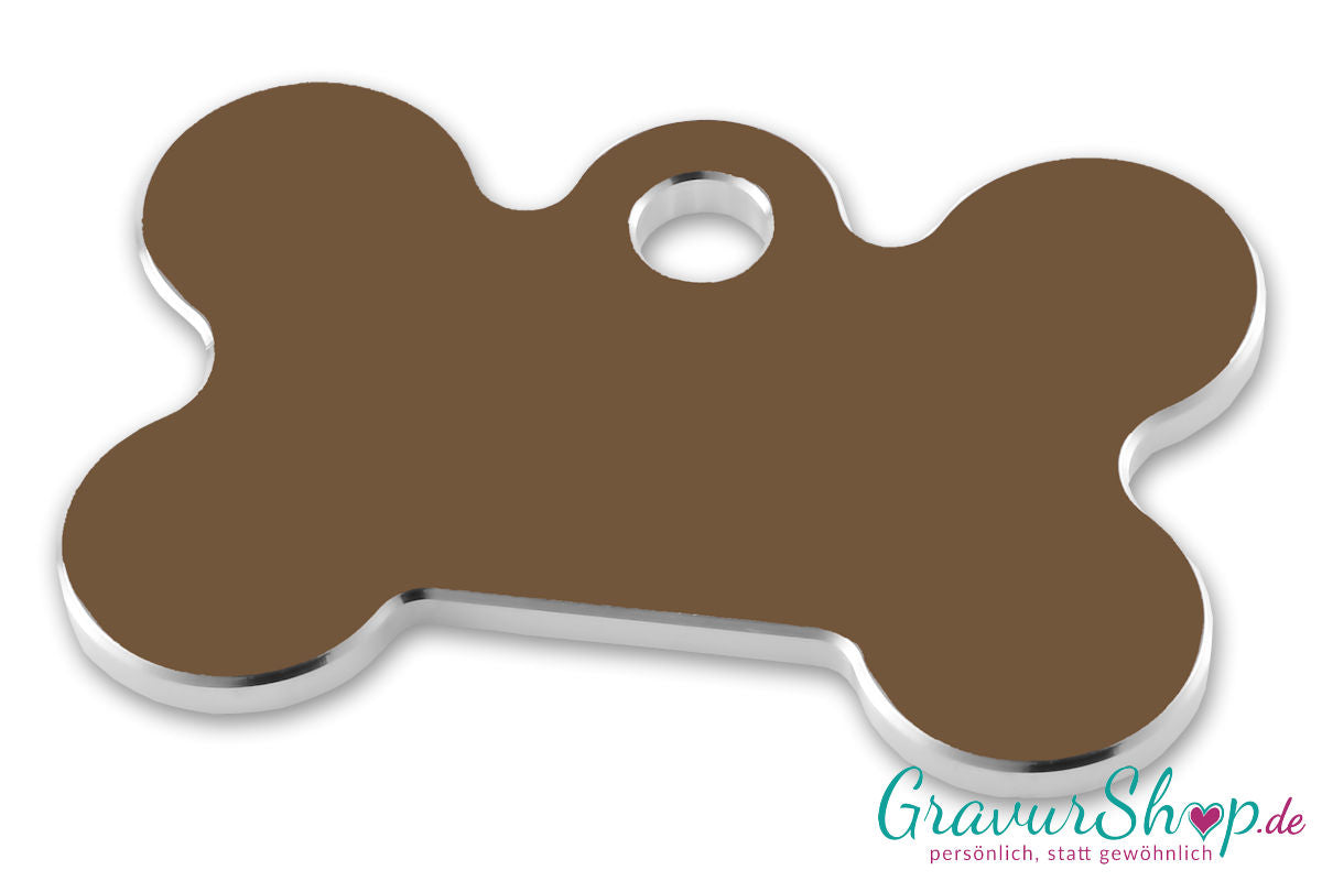 Hundemarke 05 mit Gravur Bronce
