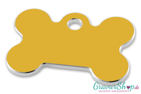 Hundemarke 05 mit Gravur Gold