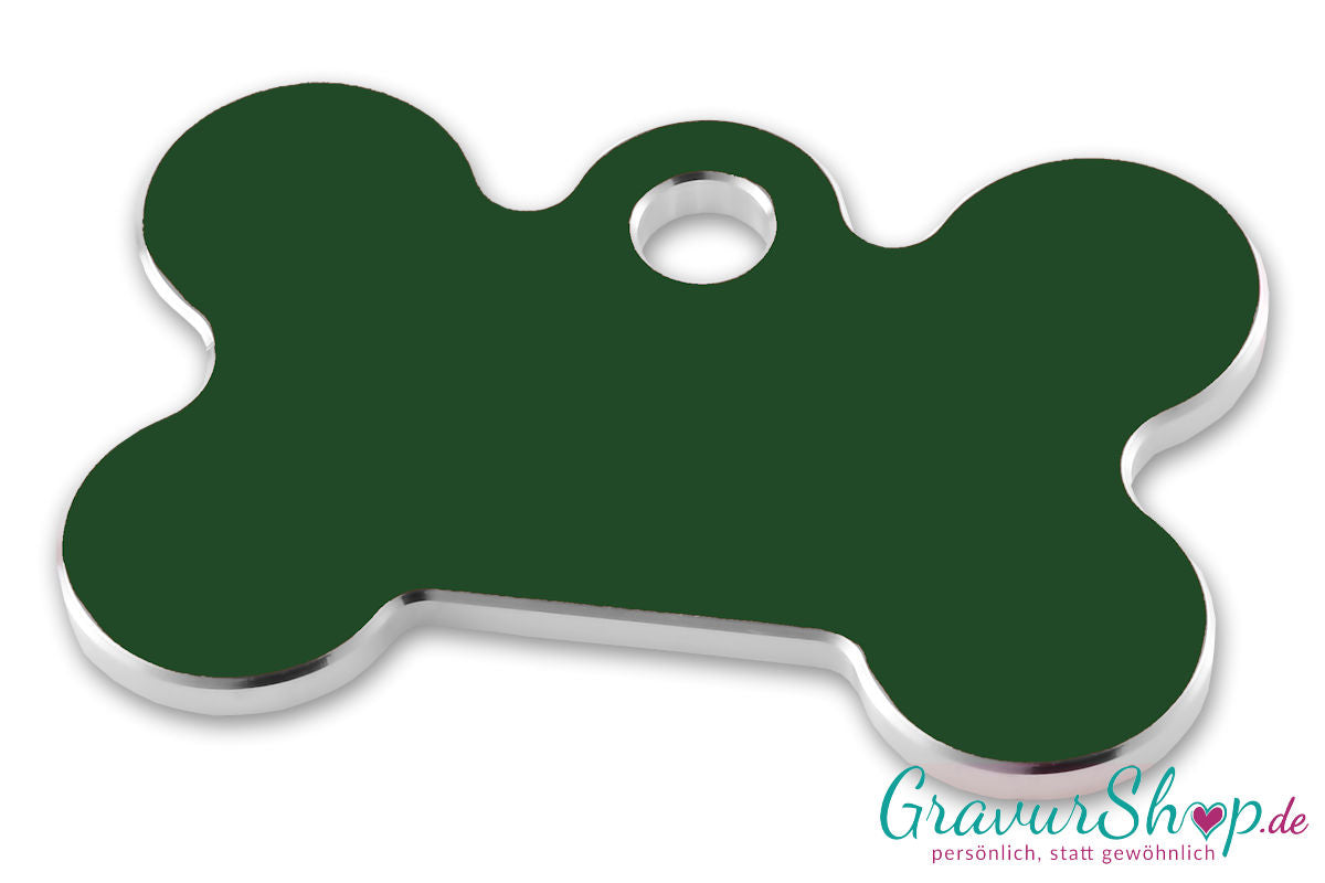 Hundemarke 05 mit Gravur Grün