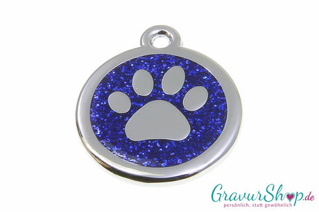 Hundemarke 11 blau mit Gravur