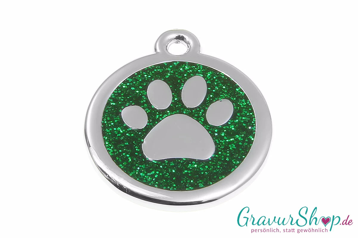 Hundemarke 11 gruen mit Gravur