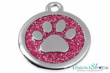Hundemarke 11 rose 30mm mit Gravur 