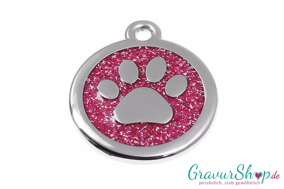 Hundemarke 11 rose mit Gravur