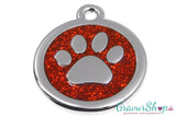Hundemarke 11 rot 30mm mit Gravur 