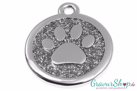 Hundemarke 11 silber 30mm mit Gravur 