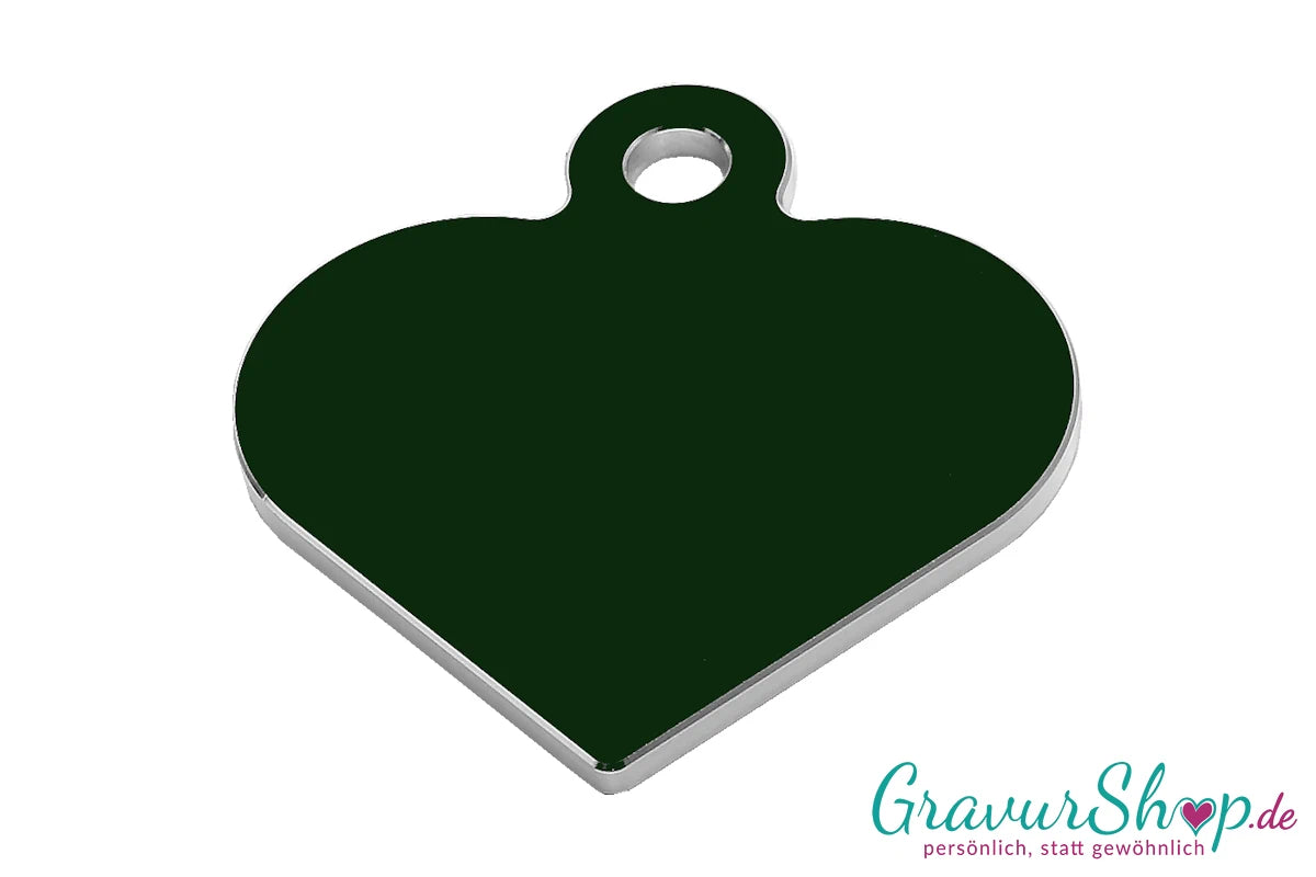 Hundemarke grün groß zum Gravieren