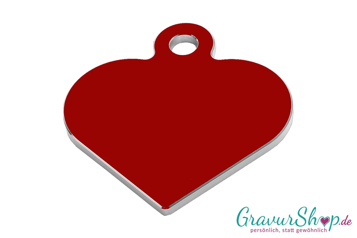 Hundemarke rot groß zum Gravieren