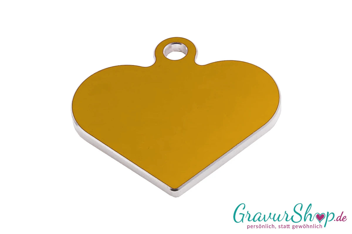 Hundemarke gold klein zum Gravieren
