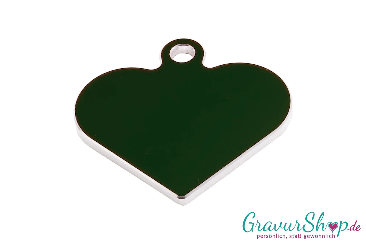 Hundemarke grün klein zum Gravieren