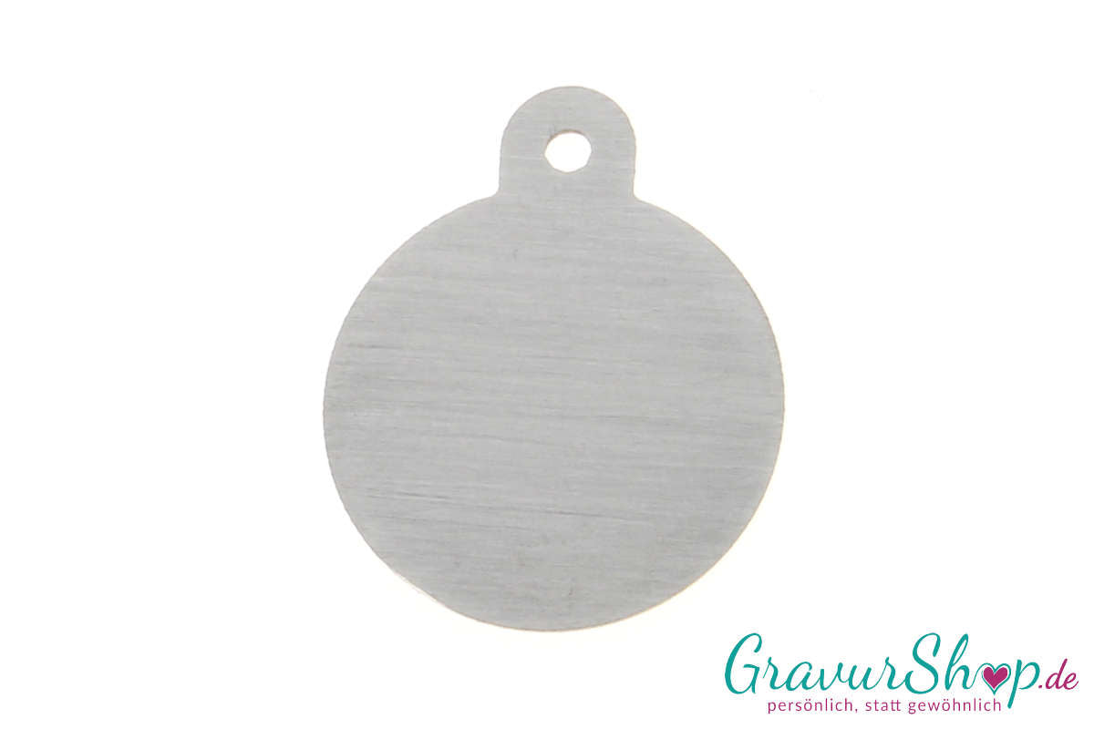Hundemarke 21 S mit Gravur Gravurseite