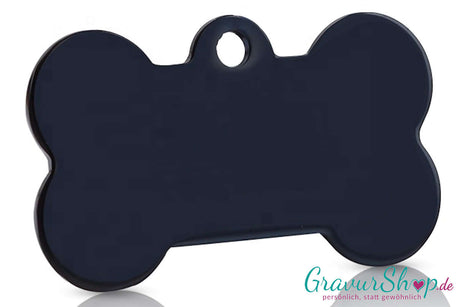 Hundemarke 10 Schwarz mit Gravur