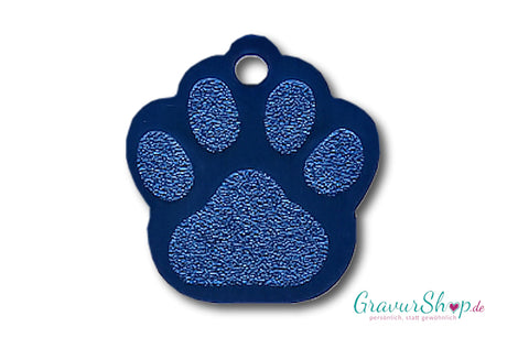 Hundemarke 01 S mit Gravur Blau