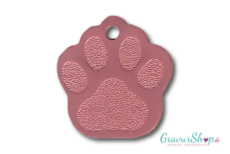 Hundemarke 01 M mit Gravur pink