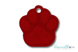 Katzenmarke Alu Pfote Nr. 01 mit Gravur Rot
