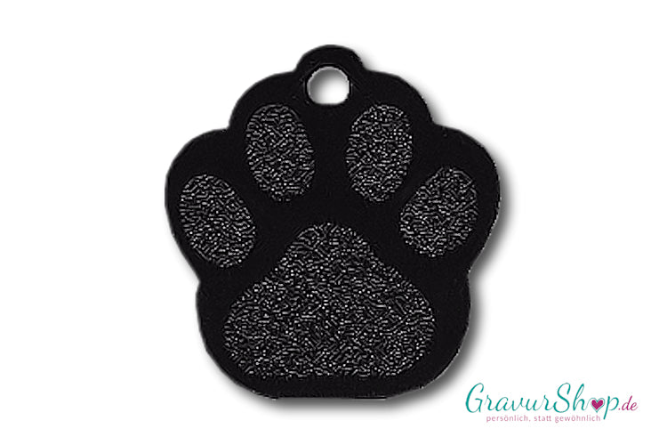 Hundemarke 01 S mit Gravur Schwarz
