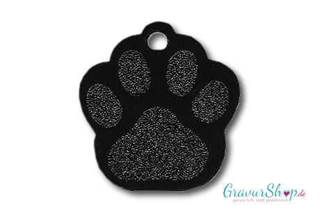 Hundemarke 01 M mit Gravur schwarz