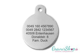 Hundemarken 09 L mit Gravur Hinten