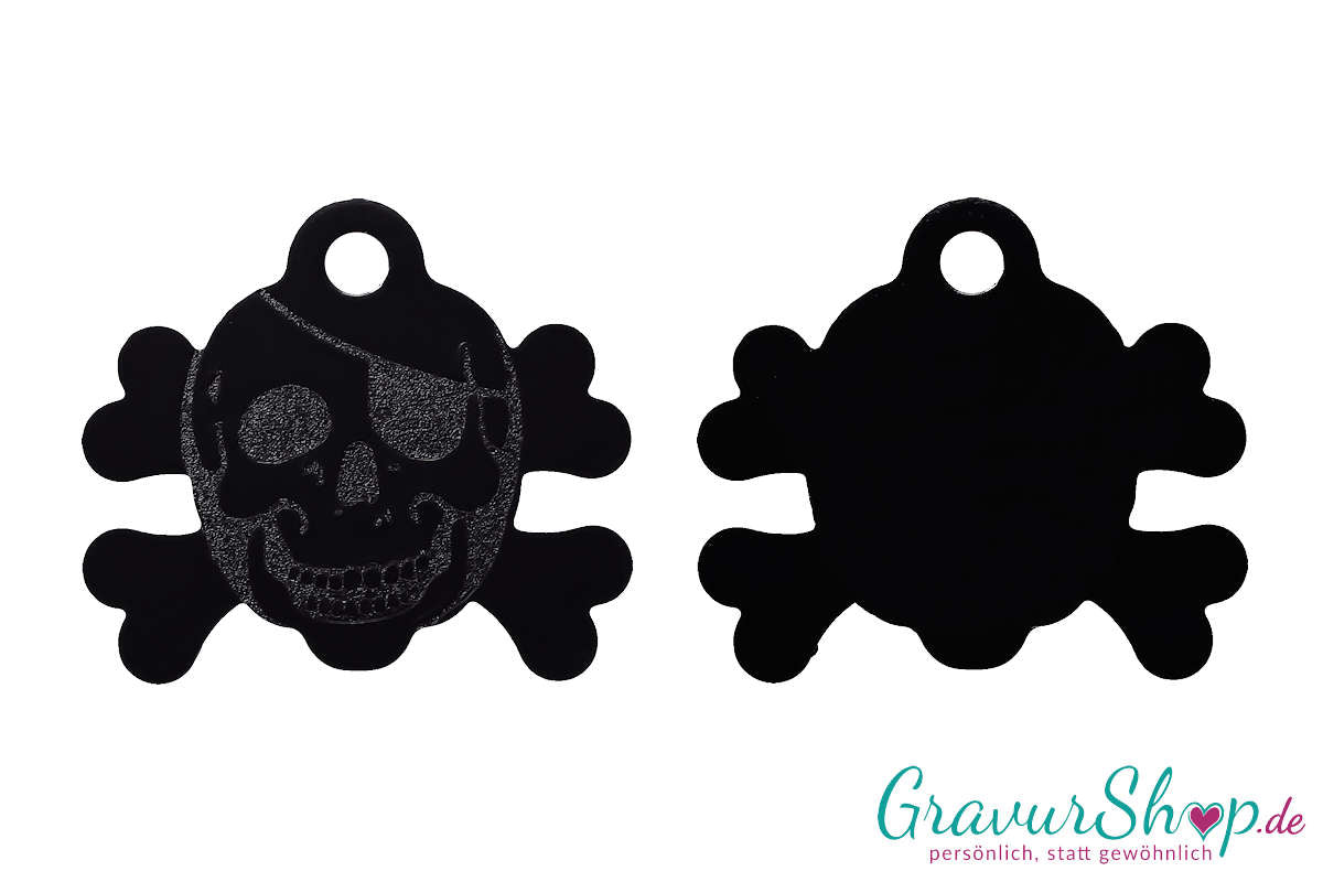 Alu Hundemarke 36 - klein schwarz