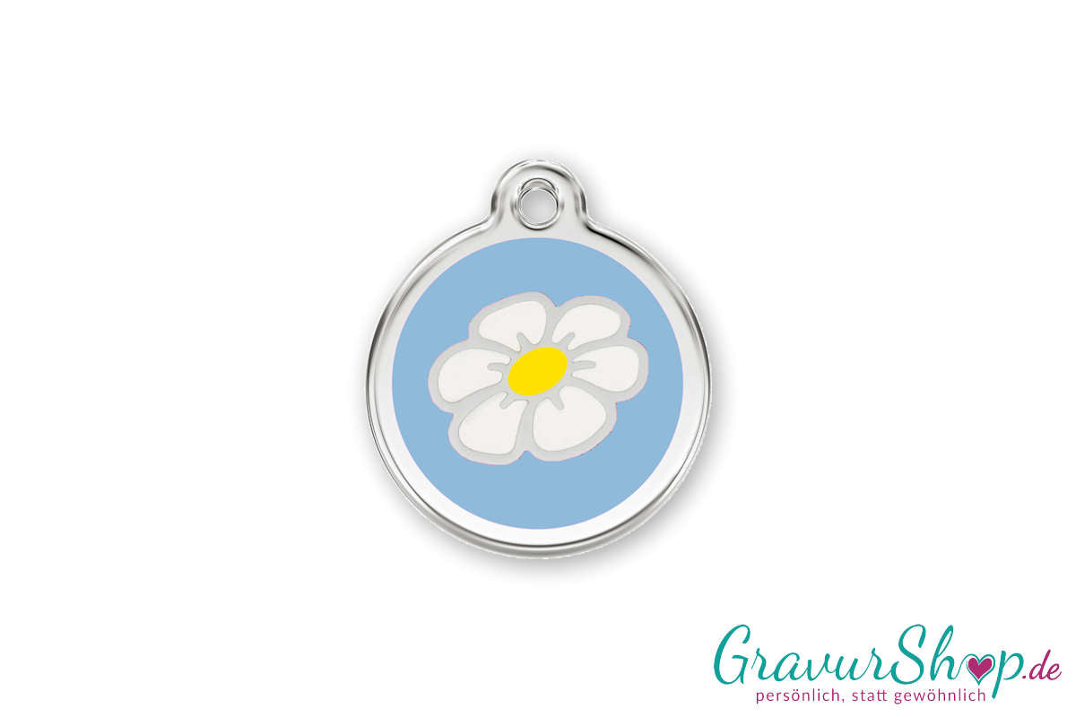 Hundemarke 19 S mit Gravur Hellblau