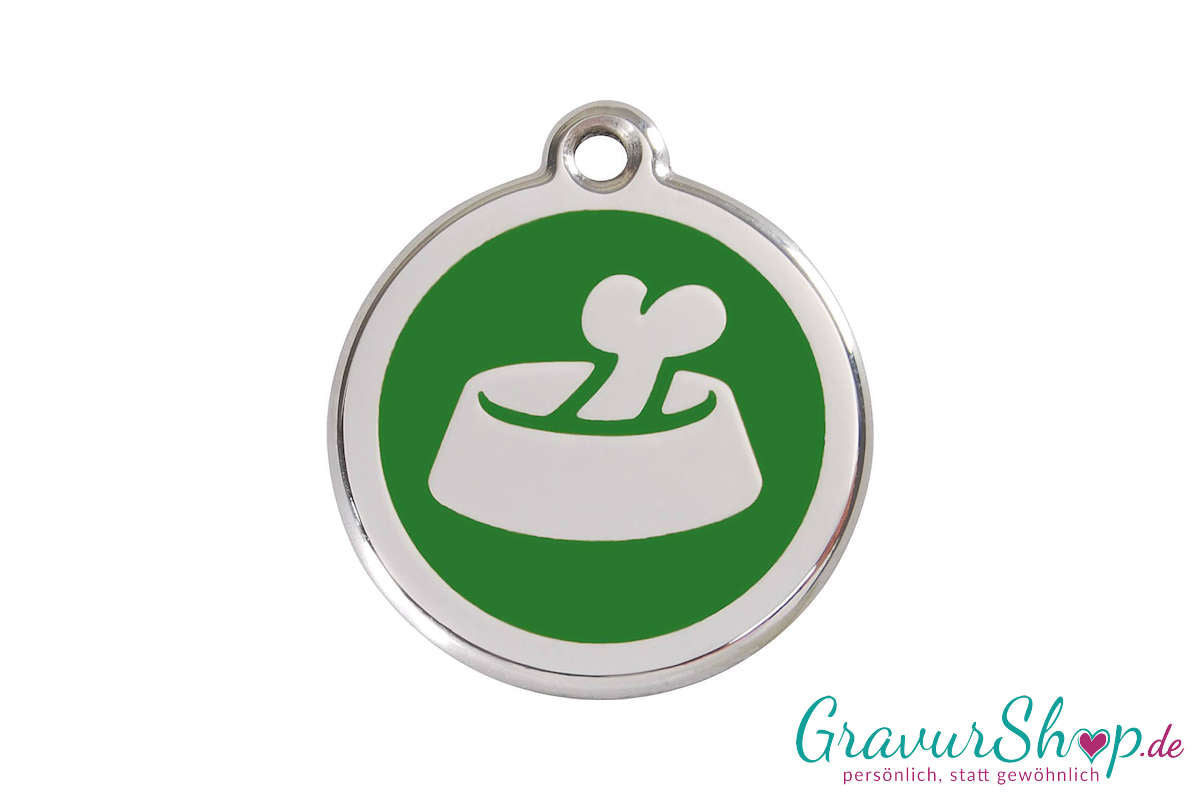 Hundemarke 15 M mit Gravur Grün